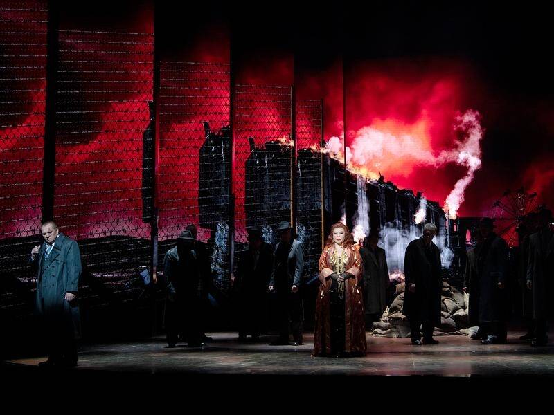 Opera Australia's Il Trovotore production uses 10 metre high digital screens to add special effects.