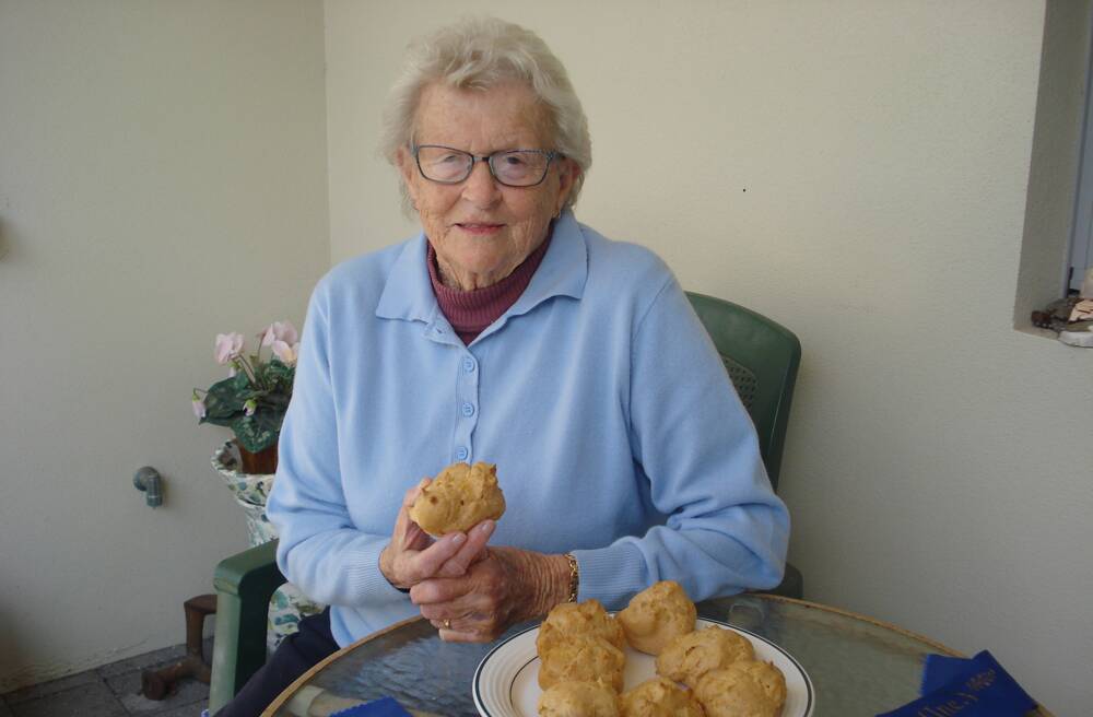 SWEET TREATS – Noreen Jamieson with a practice batch of cream puffs.