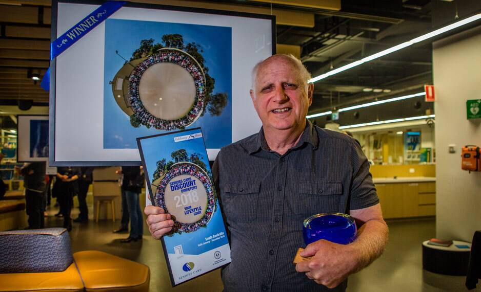 DIFFERENT APPROACH – Grant Hugo with his award-winning photo. Image courtesy SA Office for the Ageing