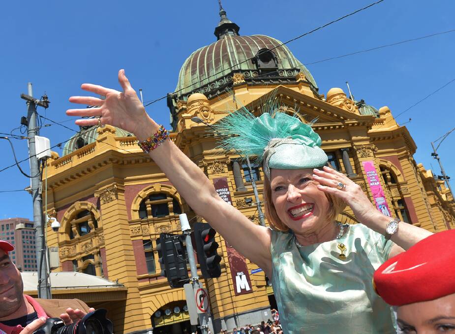 AMAZING RACE – Join the likes of champion trainer Gai Waterhouse at the Melbourne Cup parade in Bourke Street. Photo: The Age/ Joe Armao JOE ARMAO