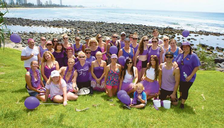 PURPLE PATCH – Fundraisers at last year's Purple Walk