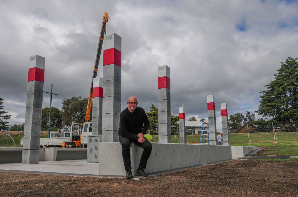 Honed Architecture and Design architect Michael Bernacki says the Polish pioneers monument in Kings Park should be finished with a couple of months. Picture: Paul Scambler