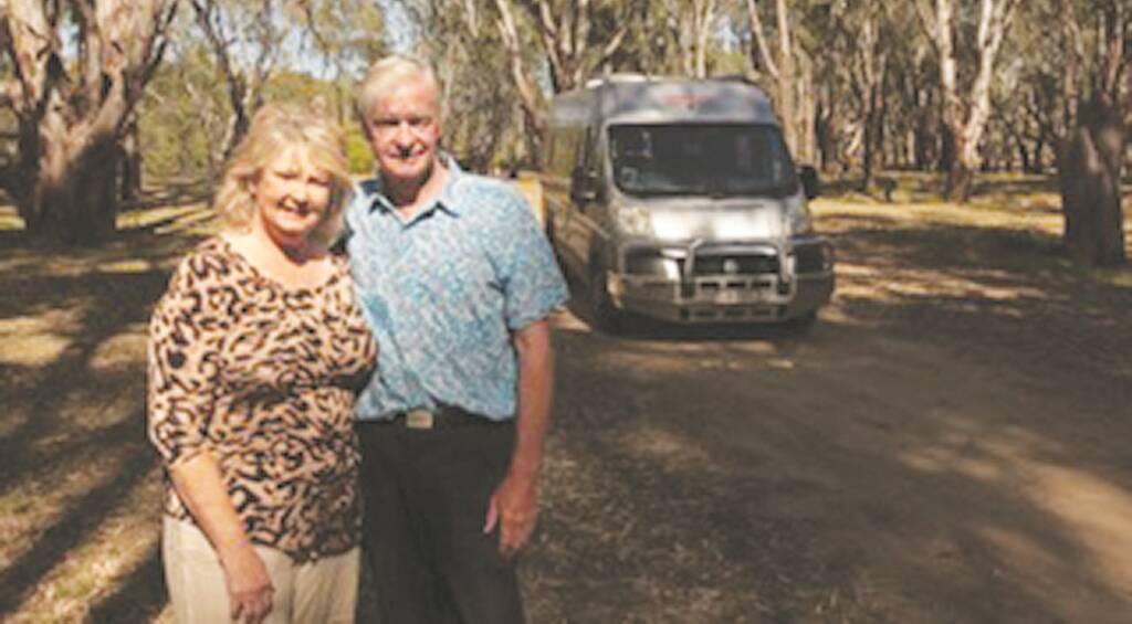 NEW TRAVELS – Mal and Laraine back on the road at Tocumwal.