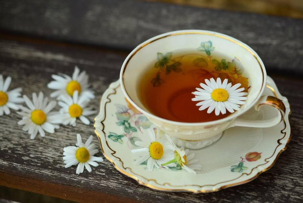 Chamomile tea can help you relax.