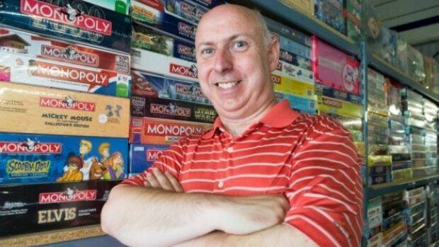 Neil Scallan holds the Guinness World Record for the largest collection of Monopoly editions. Photo: Supplied