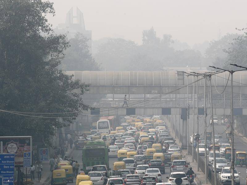 New Delhi's air quality index exceeded 400 on Tuesday, about eight times the recommended maximum.