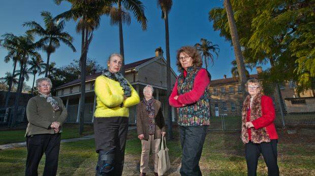 Heritage campaigners (from left) Noela Vranich, Beth Mathews, Gay Hendriksen, Kerima-Gai Topp and Judith Dunn have long fought for the female factory precinct to be preserved.  Photo: Geoff Jones