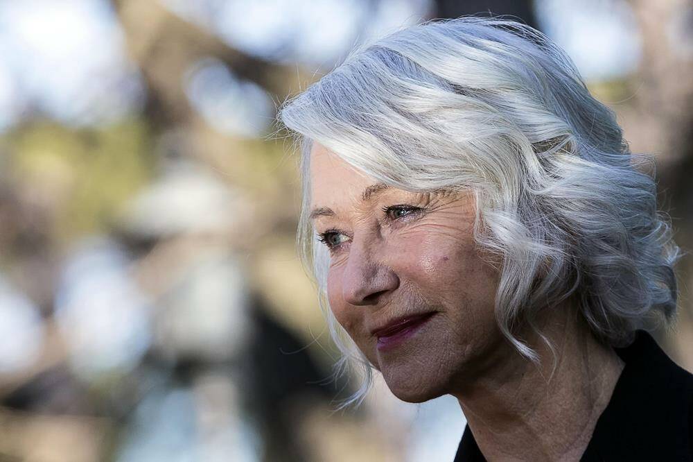 British actress Helen Mirren poses during a photo call for the movie Winchester in Rome. Photo: Angelo Carconi/ANSA via AP