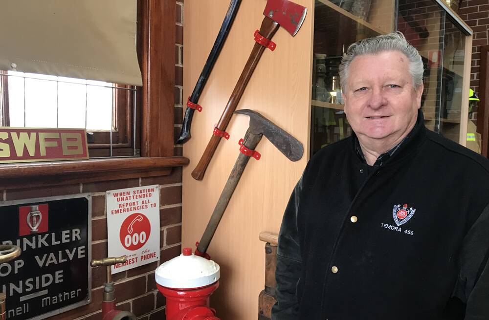 CHOCK-A-BLOCK  – Chris Berry's vast collection of fire memorabilia is housed in an old fire station in Coolamon. Photo: Geraldine Cardozo