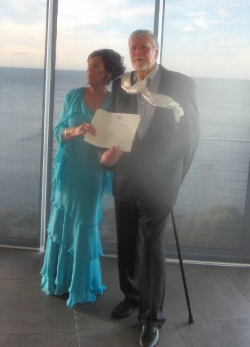 Ellie Valier and Brian Harvey in 2012, shortly before the pair married. Picture: supplied 