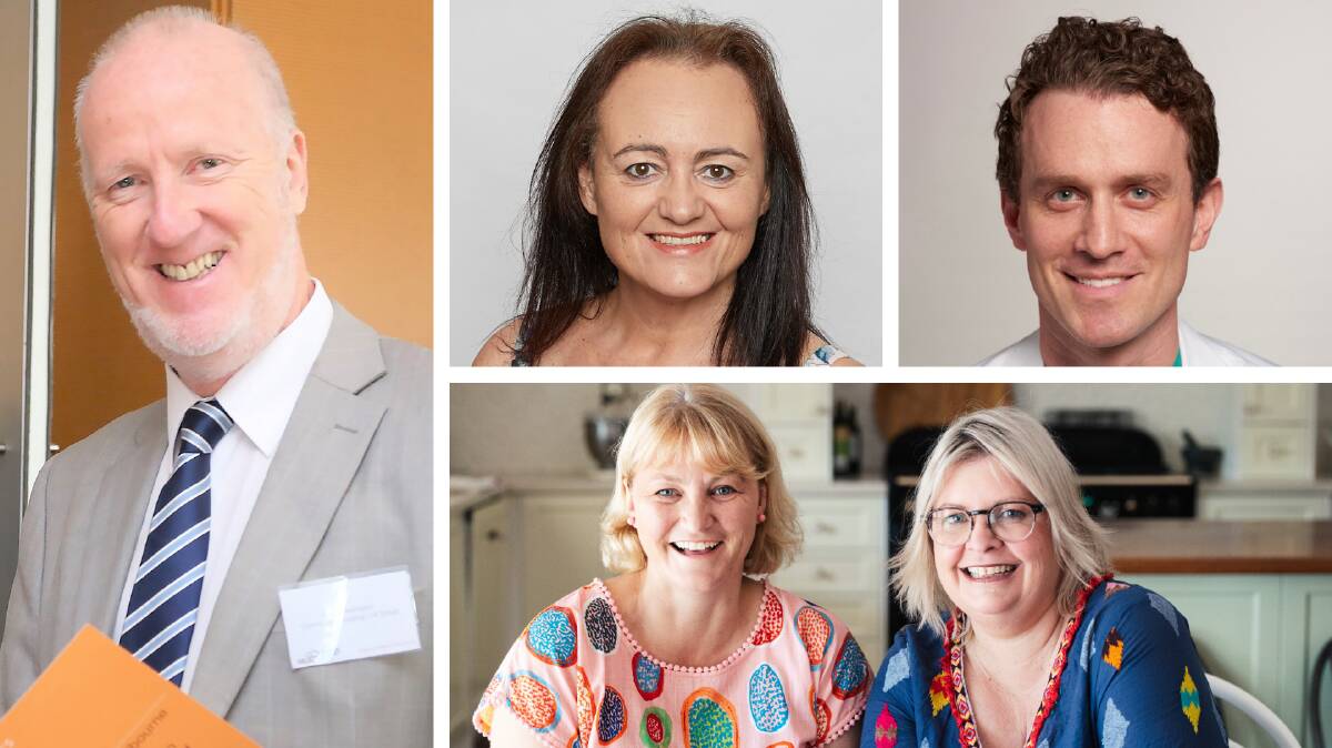 Victoria's 2021 Australian of the Year nominees: clockwise from left, Steven Bevington, Donna Stolzenberg, Professor Thomas Oxley and Kate Jones & Amanda Hose.