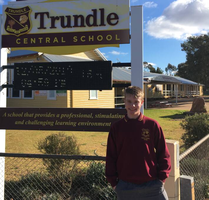 ADVOCATE: Year 10 Trundle Central School student Hamish Sanderson wants to support youth in rural areas like Trundle, so he's joined the steering committee for UNICEF Australias NSW Youth Summit on Living with Drought.