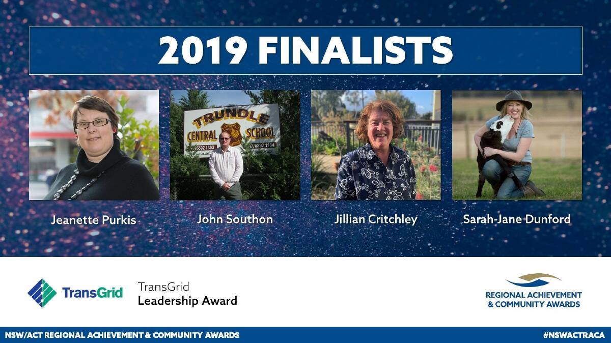 FINALIST: Trundle Central School principal John Southon is one of four finalists in the TransGrid Leadership Award category. Photo: NSW/ACT Regional Achievement and Community Awards Facebook page
