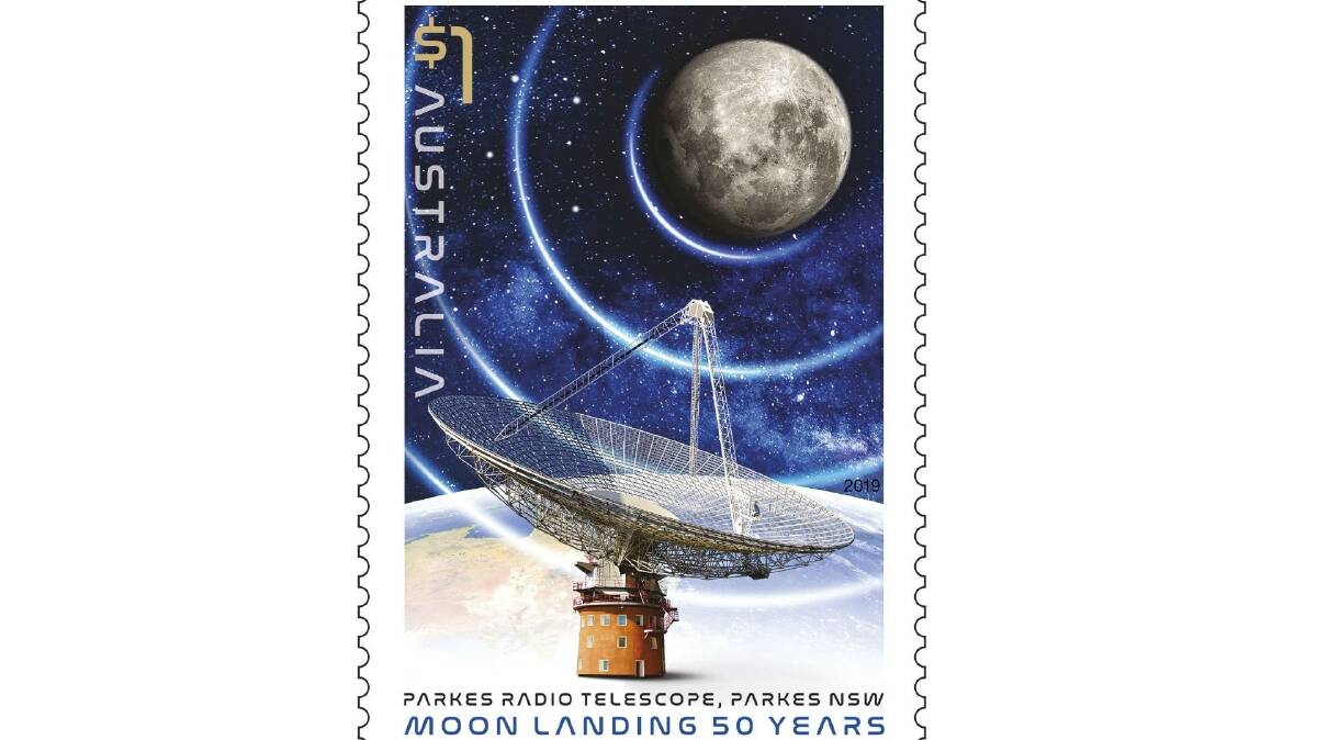 ONE SMALL STEP: Stick a commemorative moon landing stamp on your next letter.