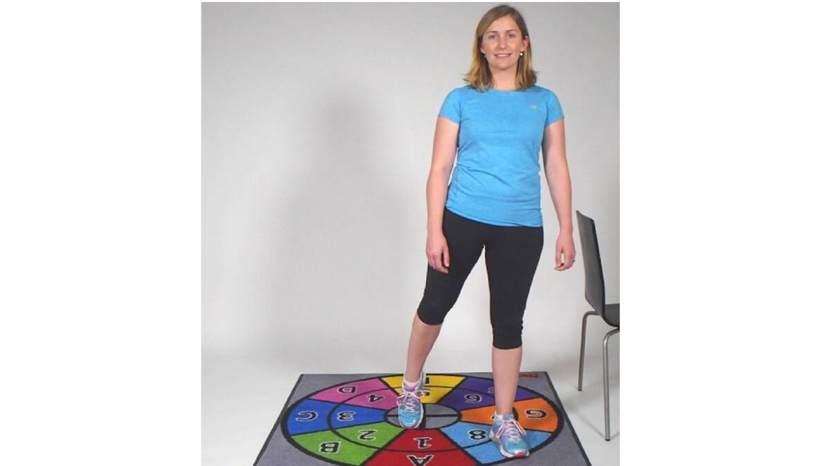 BALANCING ACT: A new program uses a floor mat, iPad, mobile phone app and sensory socks to improve gait and prevent falls in people with Parkinson's disease.

