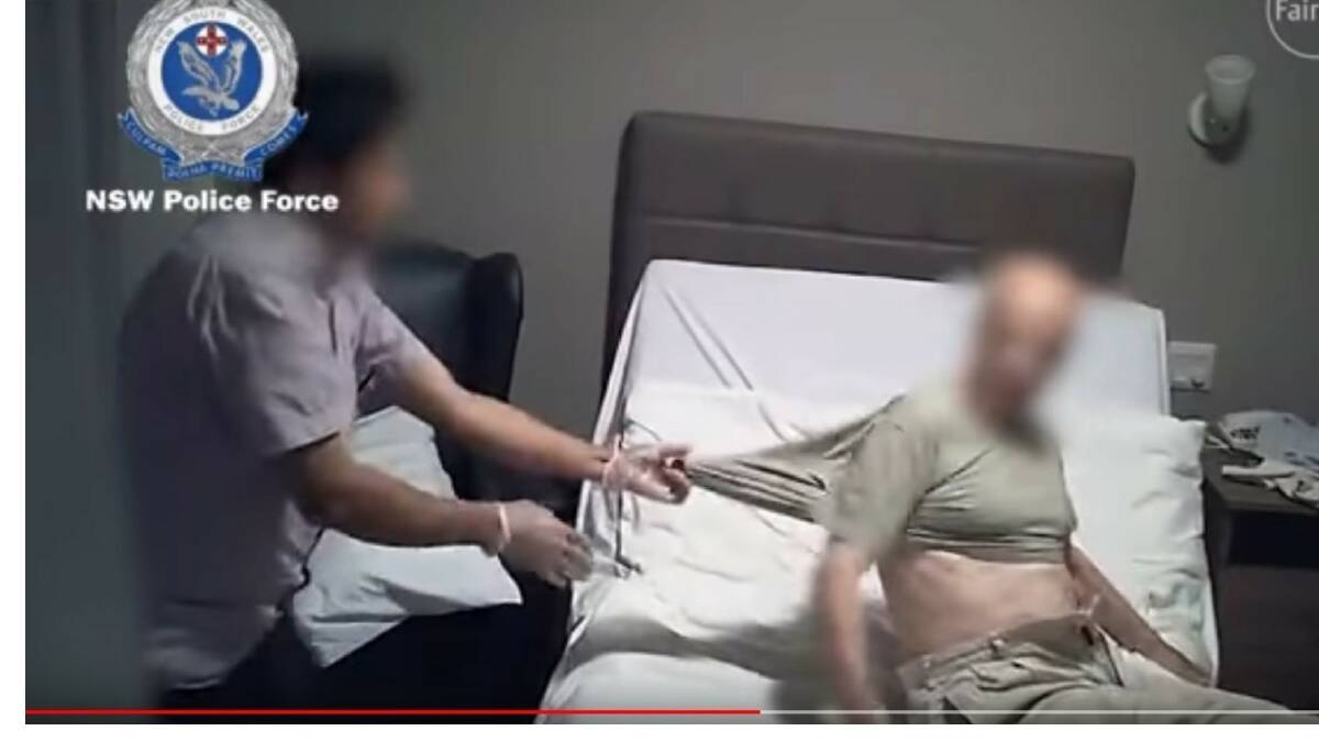 ABUSE: Image from video of alleged assault on aged care resident.