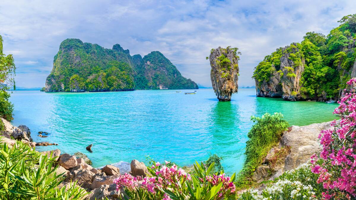 James Bond Island in Phang Nga Bay is just one of the fabulous sites you'll visit on the Islands of the Indian Ocean fully escorted tour and cruise. 