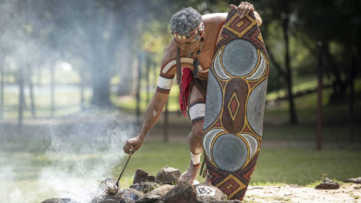 Traditional dancer Weika at the Tjapukai Aboriginal Cultural Park near Cairns. Photo:TTNQ
