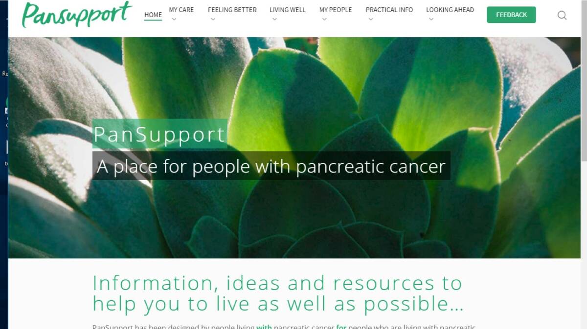 New website provides help and support for people living with pancreatic cancer.