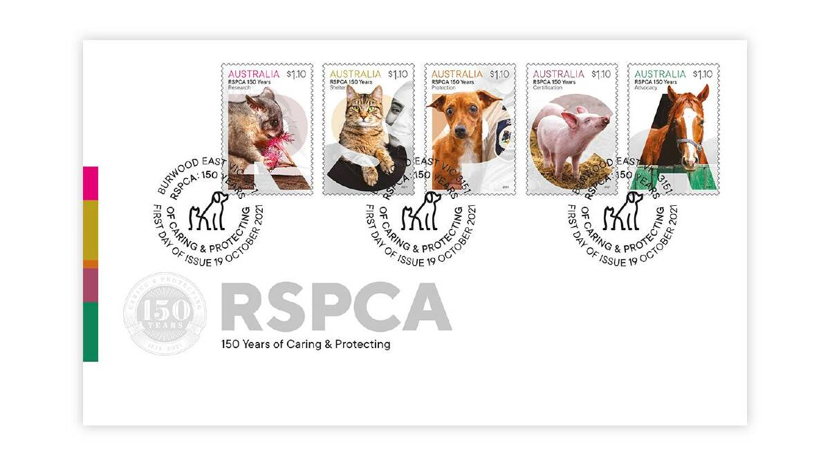Commemorative stamps celebrate 150 years of the RSPCA.