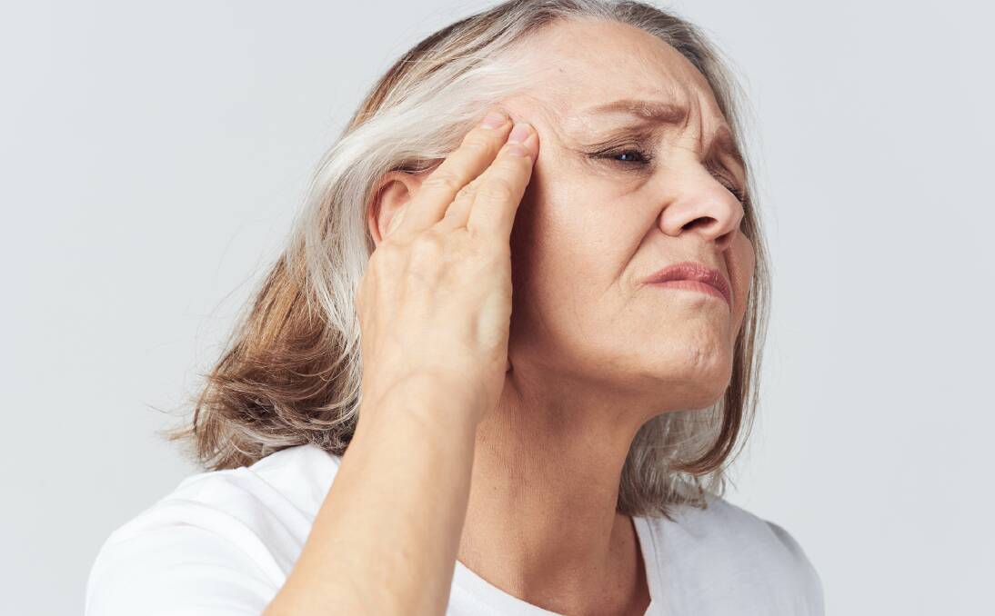 SILENT DANGER: Giant cell arteritis can interupt blood flow and causes pain and inflammation in the temples. It can cause irreversible blindness in days. Image: Shutterstock.
