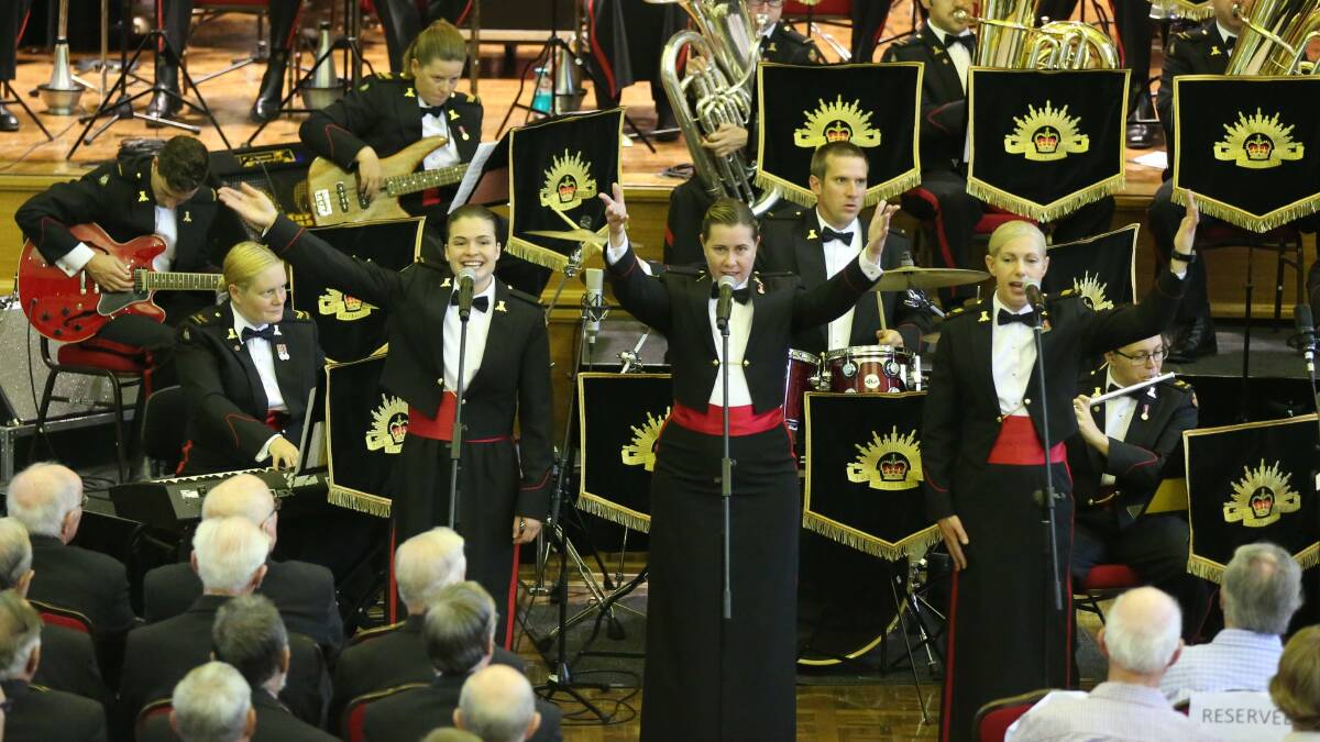 IT'S SHOW TIME: The Band of the Royal Military College again entertain at the ACT Chief Minister's Concert during Seniors Week.