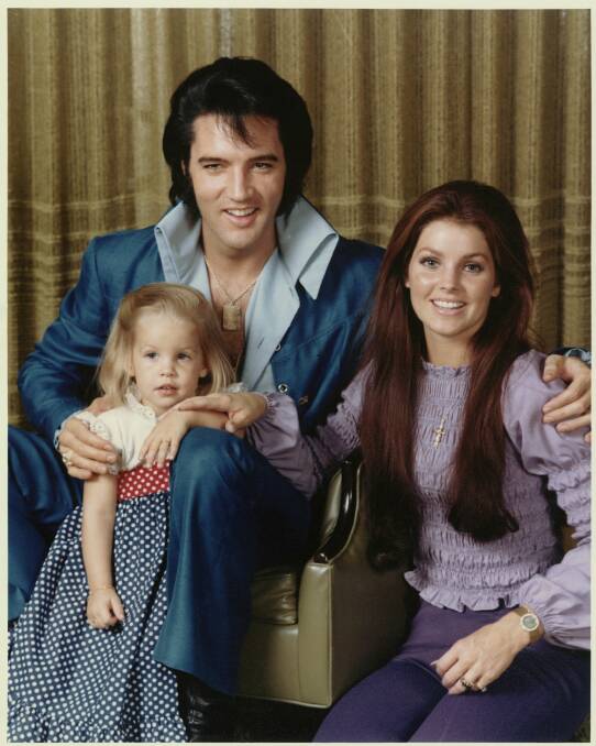 Elvis with Priscilla and their daughter Lisa Marie.