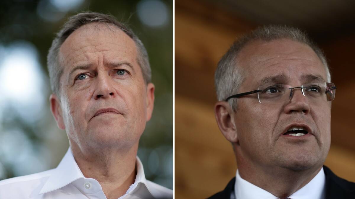 Labor leader Bill Shorten (photo by Alex Ellinghausen) and Prime Minister Scott Morrison (photo by Dominic Lorrimer) ignore the grey vote.