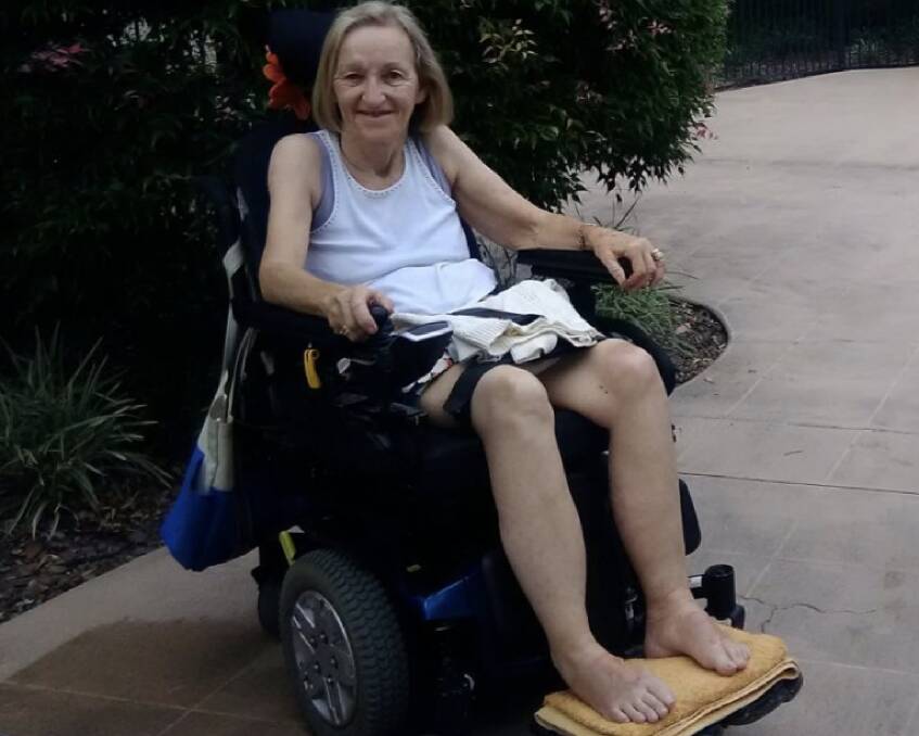 UNFAIR: Despite having a serious spinal injury, Jenny Richards is too old for the NDIS. 