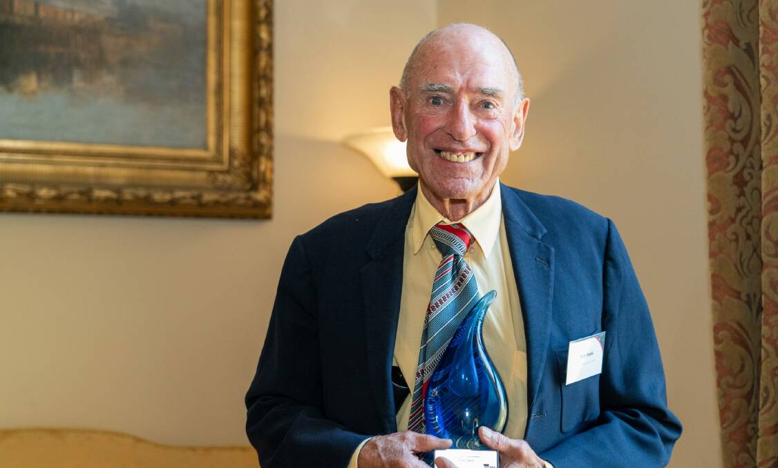 Tony Davis with his Volunteering Australia award. Picture supplied