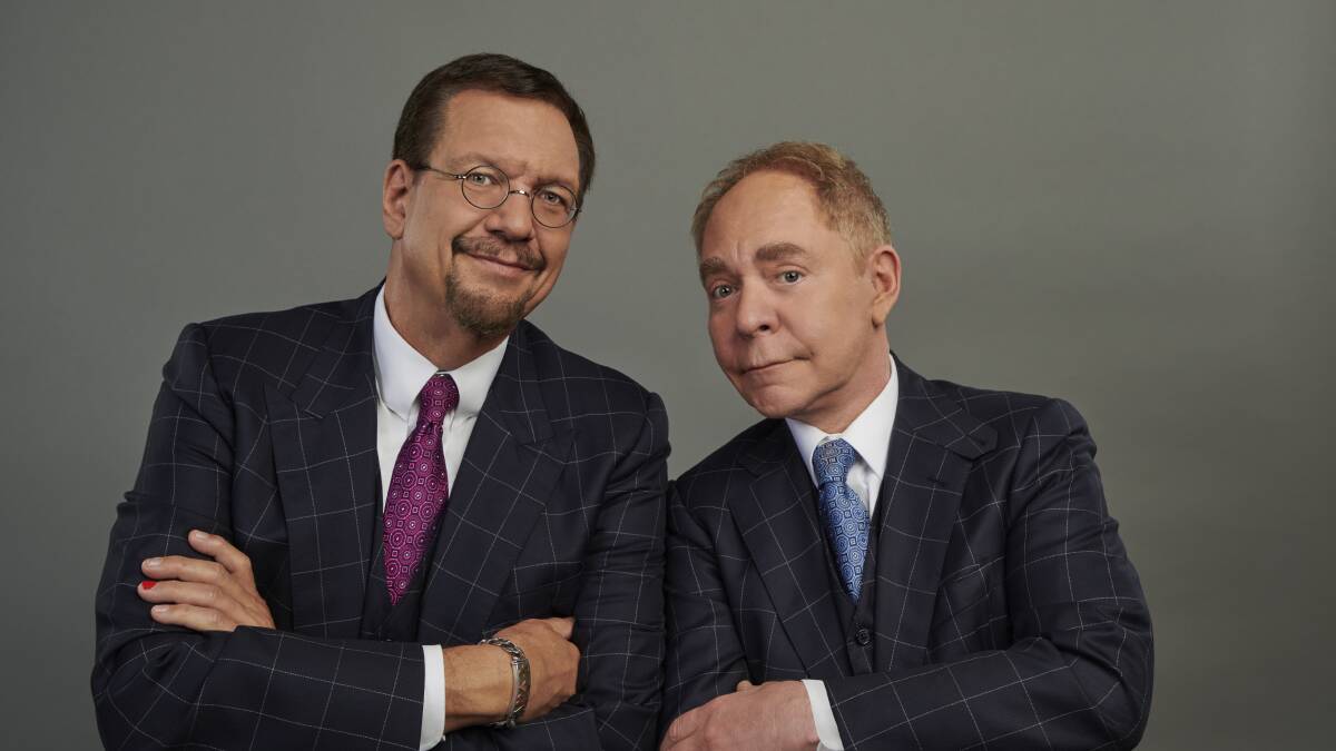 MASTERS OF MAGIC: Penn and Teller. Photo: Francis George.