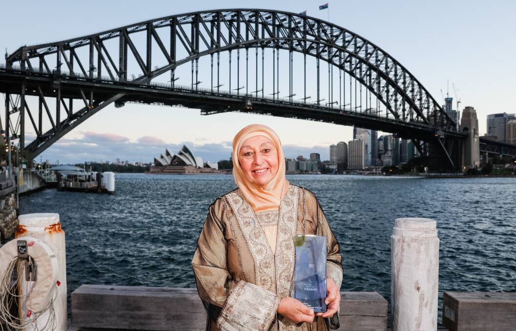 CHAMPION OF THE VULNERABLE: Abla Kadous with her 2022 NSW Senior Australian of the Year Award. Photo: NADC/Salty Dingo 