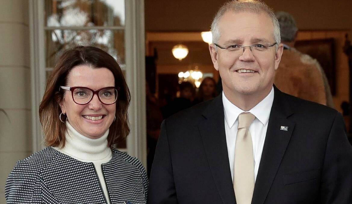 Social Services minister Anne Ruston with Prime Minister Scott Morrison. Ms Ruston has asked the expenditure review committee to look at deeming rates.