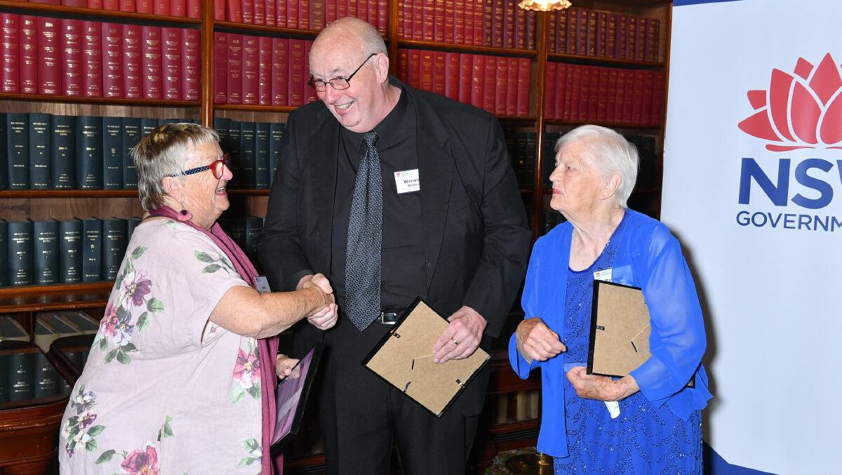 2018 NSW Grandparent of the Year Warwick Bedford with finalists, Irene Newton and Patricia Totenhofer.